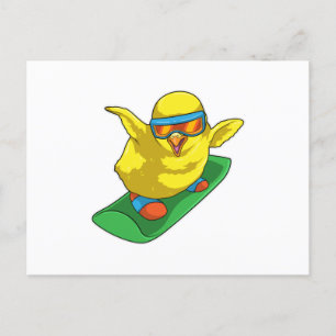 Carte Postale Chick Snowboard Snowboard
