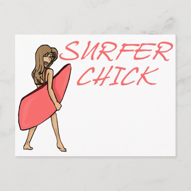 Carte Postale Chick surfer (Devant)