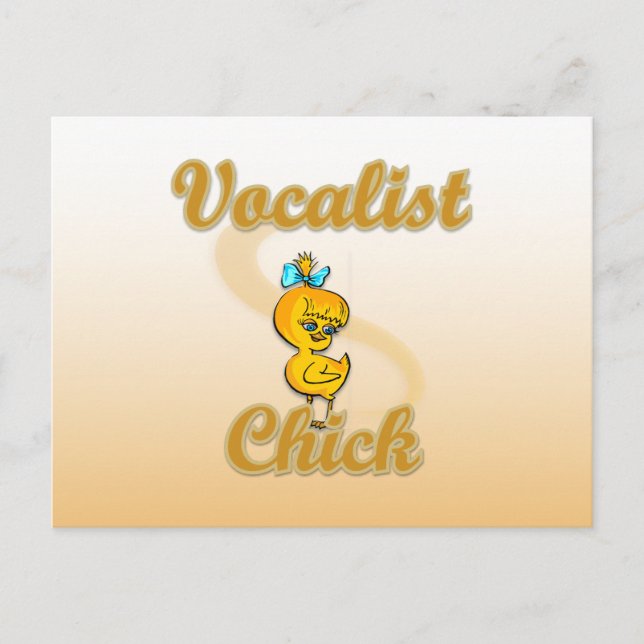 Carte Postale Chick vocaliste (Devant)