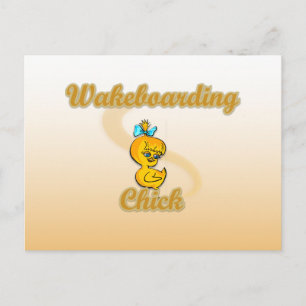 Carte Postale Chick Wakeboard