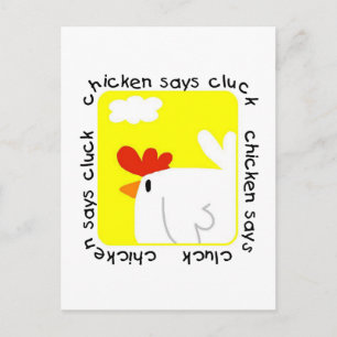 Carte Postale Chicken dit Cluck Tshirts et cadeaux