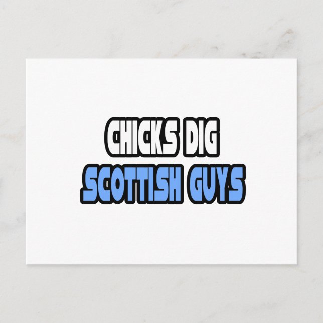 Carte Postale Chicks Creg Scottish Guys (Devant)