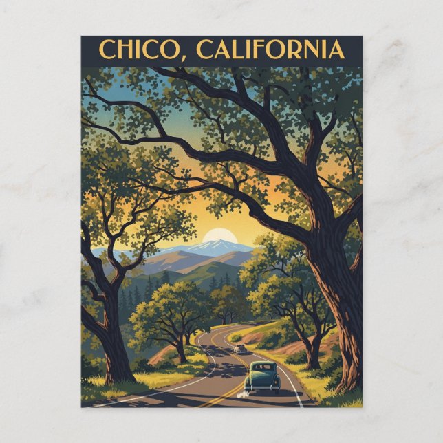 Carte Postale Chico California Travel (Devant)