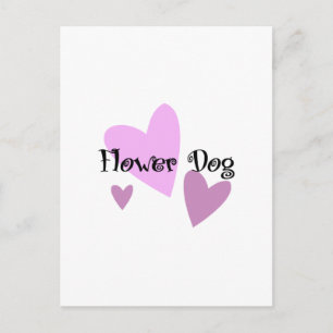 Carte Postale Chien à fleurs