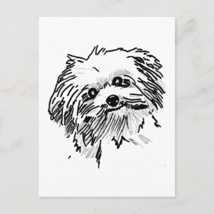 Carte Postale Chien à la broche