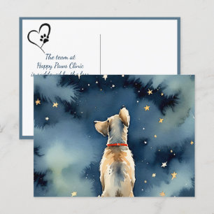 Carte Postale Chien à l'aquarelle avec perte de sympathie pour a