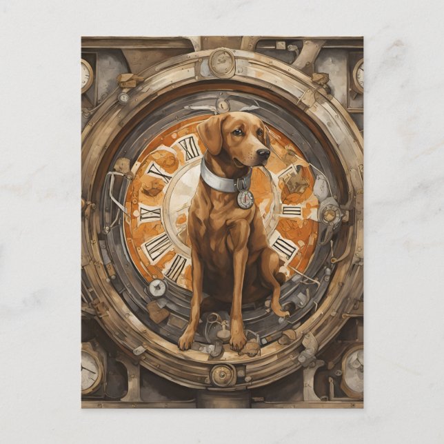 Carte Postale Chien à vapeur (Devant)