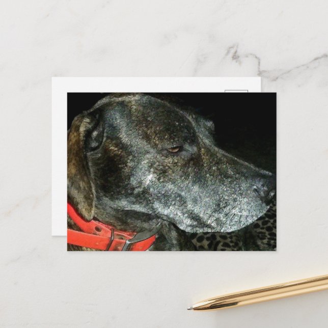 Carte Postale Chien adorable (Devant/Arrière en situation)