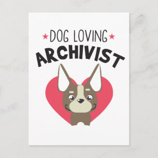 Carte Postale Chien archiviste