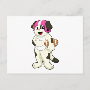 Carte Postale Chien aux sports de football