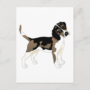 Carte Postale Chien beagle Animaux de compagnie Paix Amour