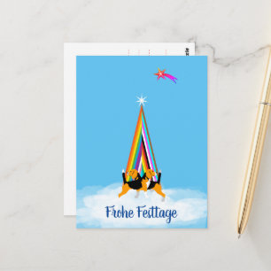 Carte Postale chien beagle blChristmas