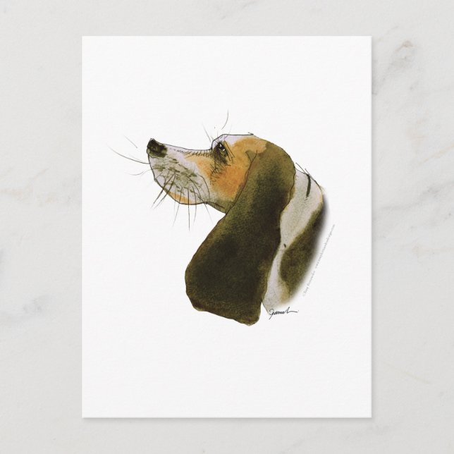 Carte Postale chien beagle, tony fernandes (Devant)