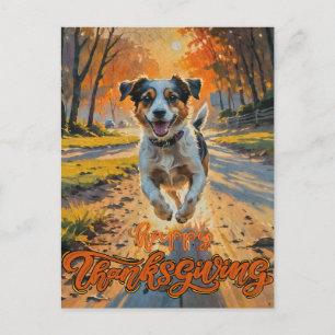 Carte Postale Chien bon thanksgiving