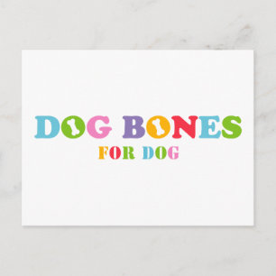 Carte Postale Chien Bones pour Chien