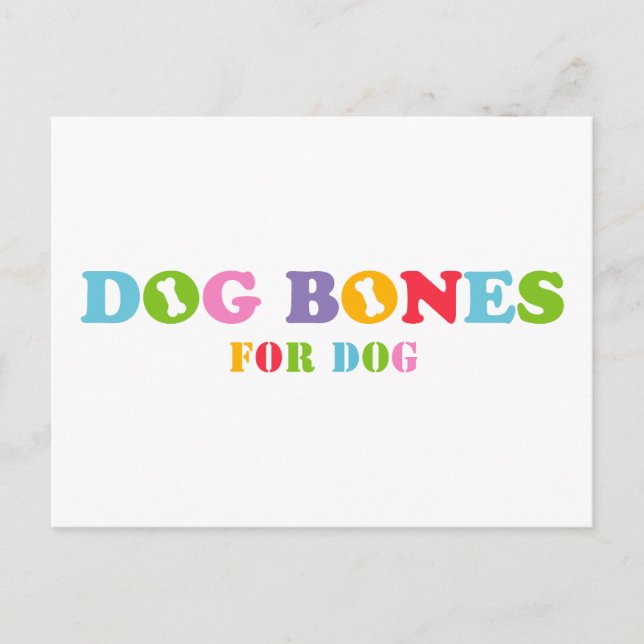Carte Postale Chien Bones pour Chien (Devant)