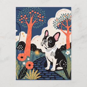 Carte Postale Chien bouledogue français moderne