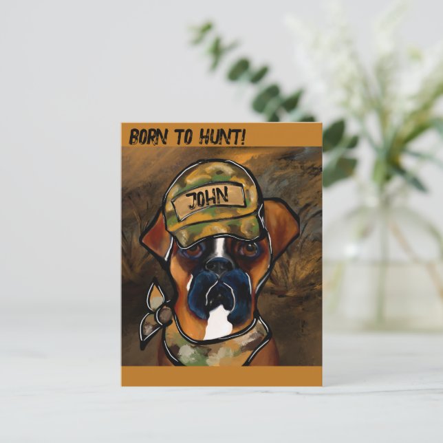 Carte Postale Chien Boxer (Debout devant)