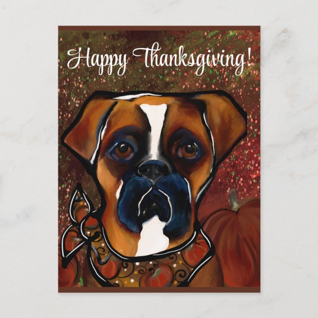 Carte Postale Chien Boxer (Devant)