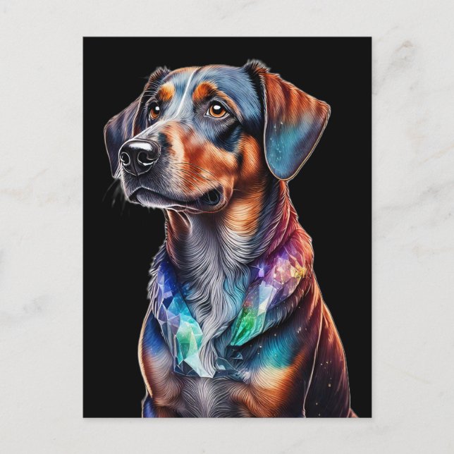 Carte Postale Chien Brown Crystal (Devant)