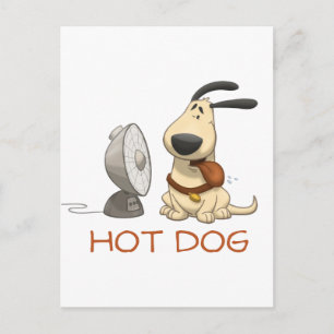 Carte Postale Chien chaud