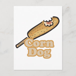 Carte Postale chien chaud au maïs