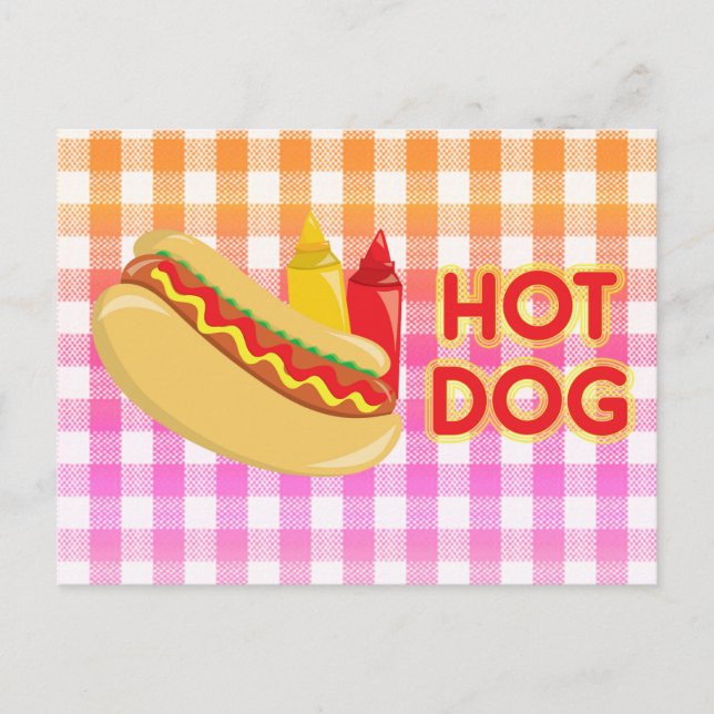 Carte Postale Chien chaud avec des sédiments sur En vichy (Devant)