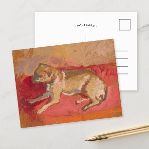 Carte Postale Chien couché   Zygmunt Waliszewski
