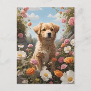 Carte Postale chien coupé