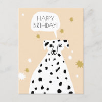 Chien dalmate mignon Abstrait Joyeux Anniversaire