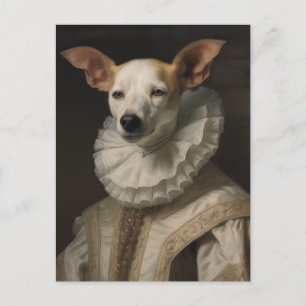 Carte Postale Chien dans les vêtements historiques