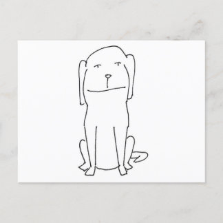 Carte Postale Chien de dessin animé souriant
