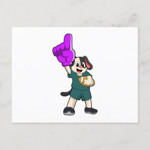 Carte Postale Chien de football Sports