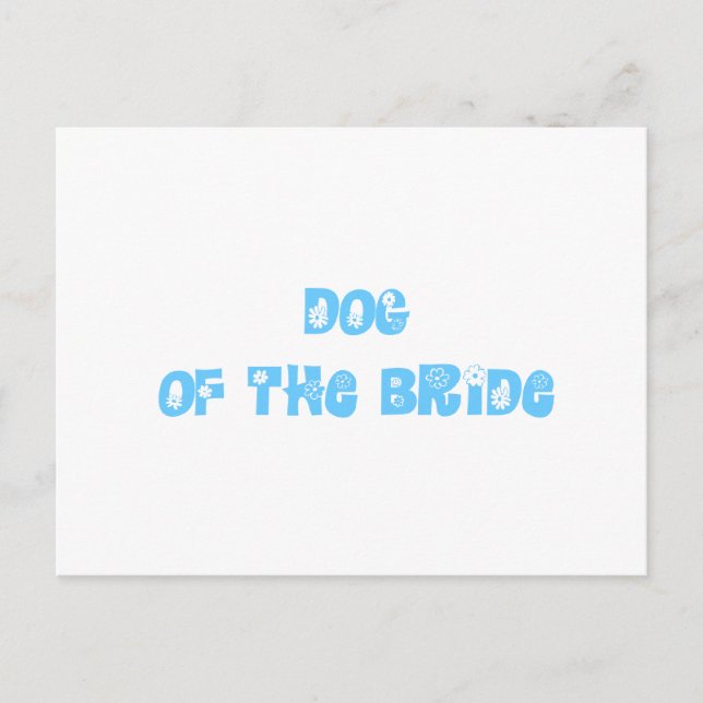 Carte Postale Chien de la mariée (Devant)