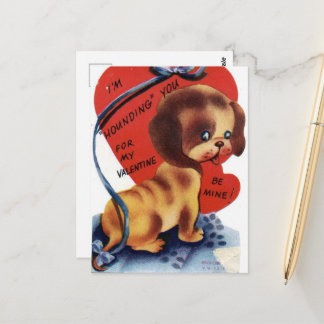 Carte Postale Chien de la Saint-Valentin adorable