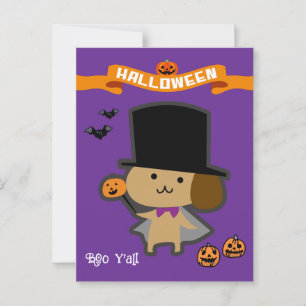 Carte Postale Chien de l'Assistant de mignonne Whimsical Personn