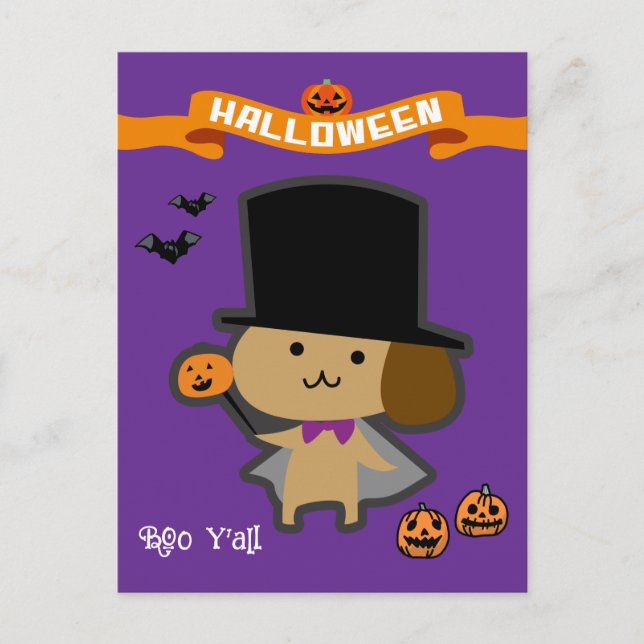 Carte Postale Chien de l'Assistant de mignonne Whimsical Personn (Devant)