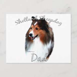 Carte Postale Chien de mer de Shetland (sable) Papa 2