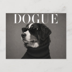 Carte Postale Chien de Montagne Bernois Luxe Mode