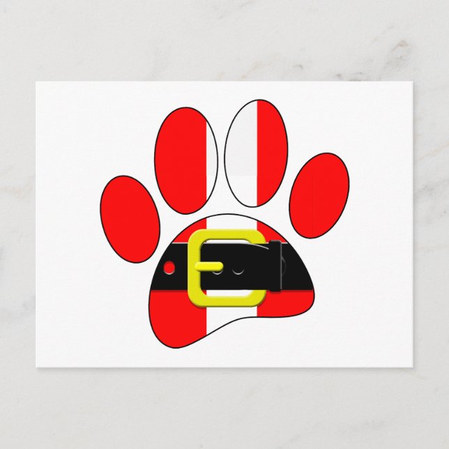 Carte Postale Chien de Noël (Devant)