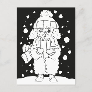 Carte Postale Chien de Noël
