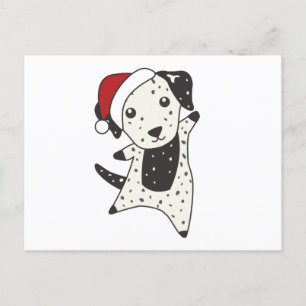 Carte Postale Chien de Noël Dalmatien Animaux d'hiver Chiens