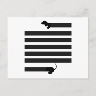 Carte Postale chien de saucisse de dachshund