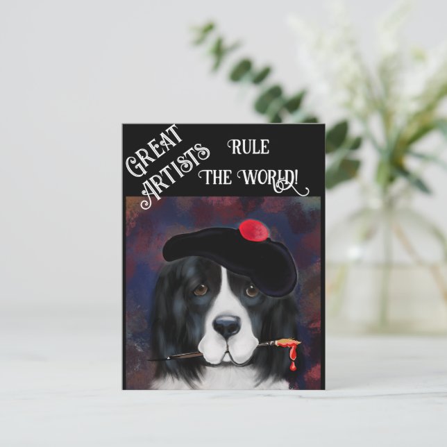 Carte Postale Chien de Terre-Neuve (Debout devant)