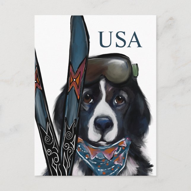 CARTE POSTALE CHIEN DE TERRE-NEUVE  (Devant)