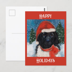 CARTE POSTALE CHIEN DE TERRE-NEUVE