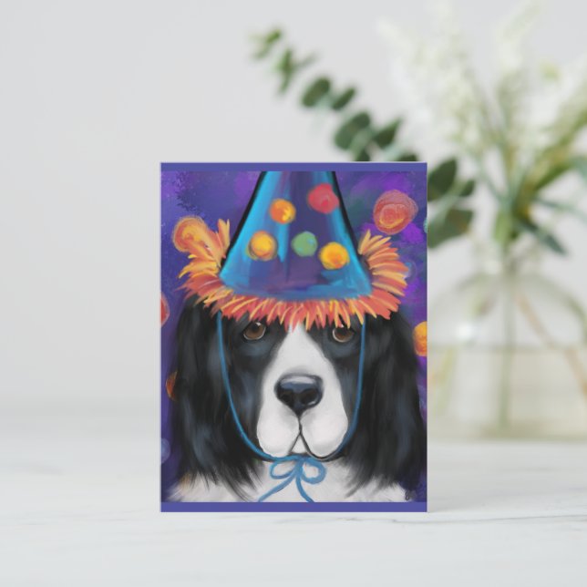 Carte Postale Chien de Terre-Neuve (Debout devant)