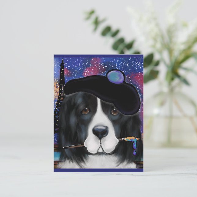 Carte Postale Chien de Terre-Neuve (Debout devant)