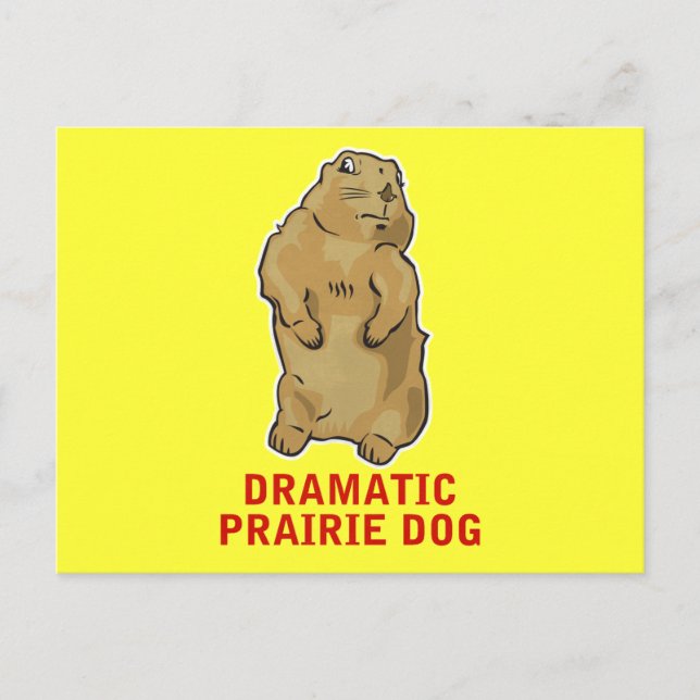 Carte Postale Chien des Prairies dramatique (Devant)