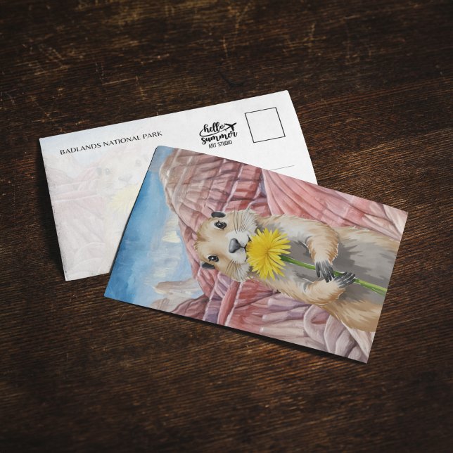 Carte postale Chien des Prairies du parc national  (Créateur téléchargé)